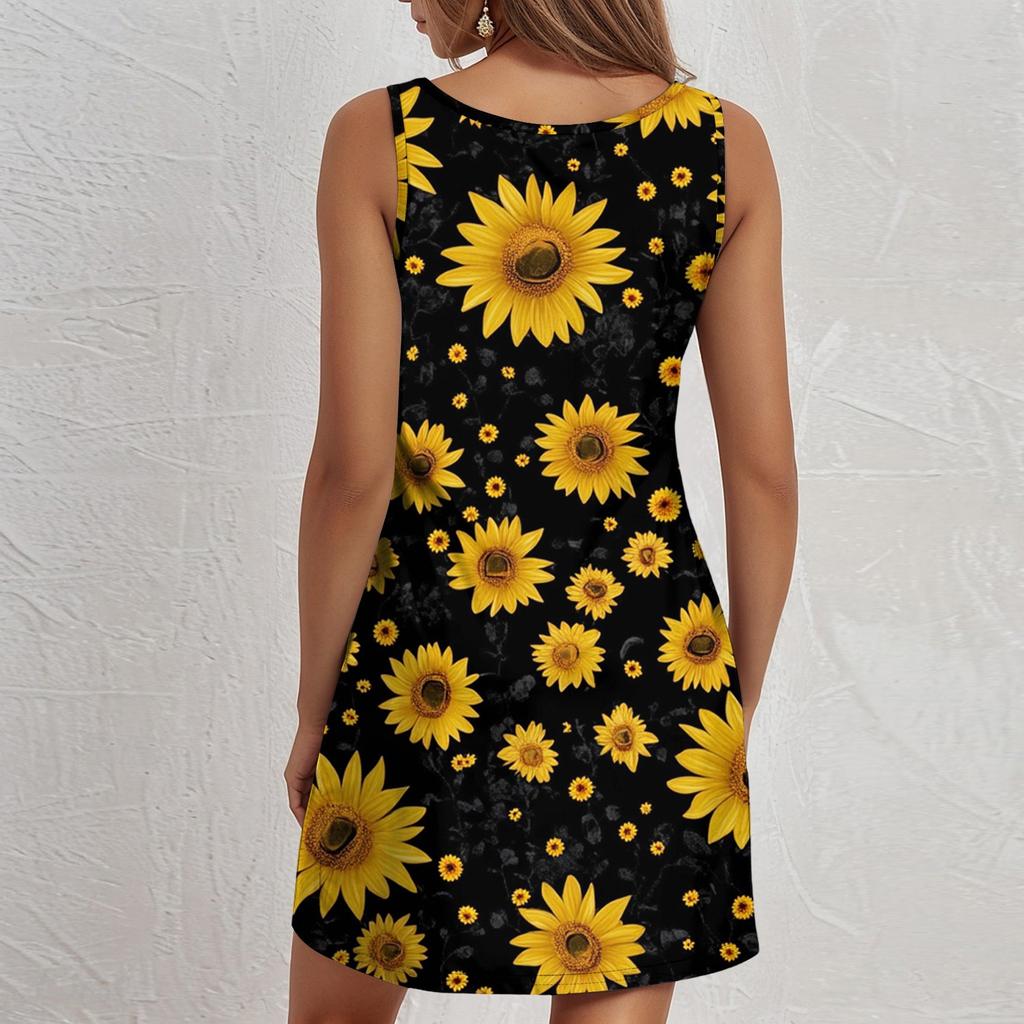 Rochie de vară pentru femei, rochie de plajă, cu buzunare, stil boho, cu mânecă scurtă, rochie de plaj ... cu guler O, rochie de plajă lejeră