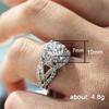 Huitan Elegant Women Ring for Wedding Engagement Promise Accessories Inlaid Brilliant Cubic Zirconia Aesthetic Fashion Jewelry