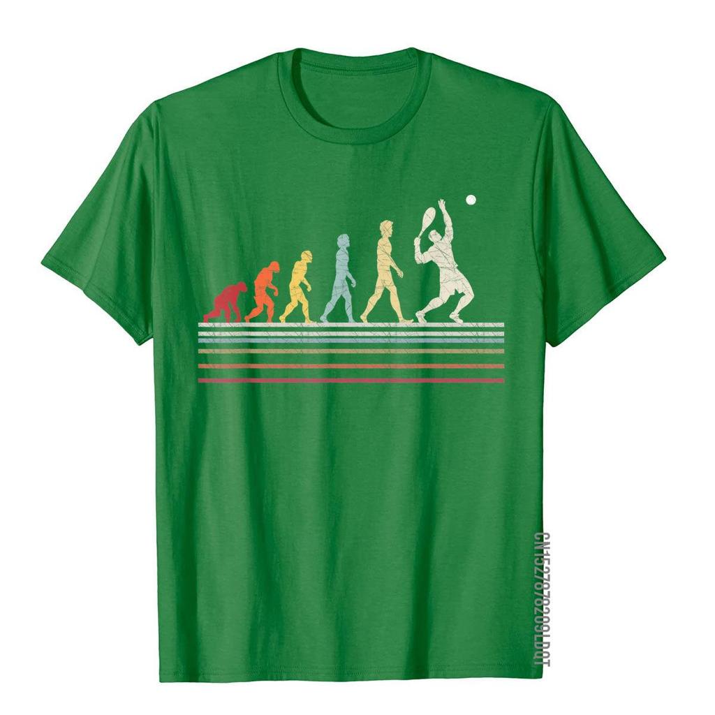 Funny Tennis Evolution Of Man Sport Retro Vintage Gift TShirt Youthful T Shirts For Men Cotton Tops  Tees Street Cheap