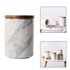 Nordic Marbling Sealed Jar with Lid Ceramic Storage Box Coffee Scented Tea Ornaments -