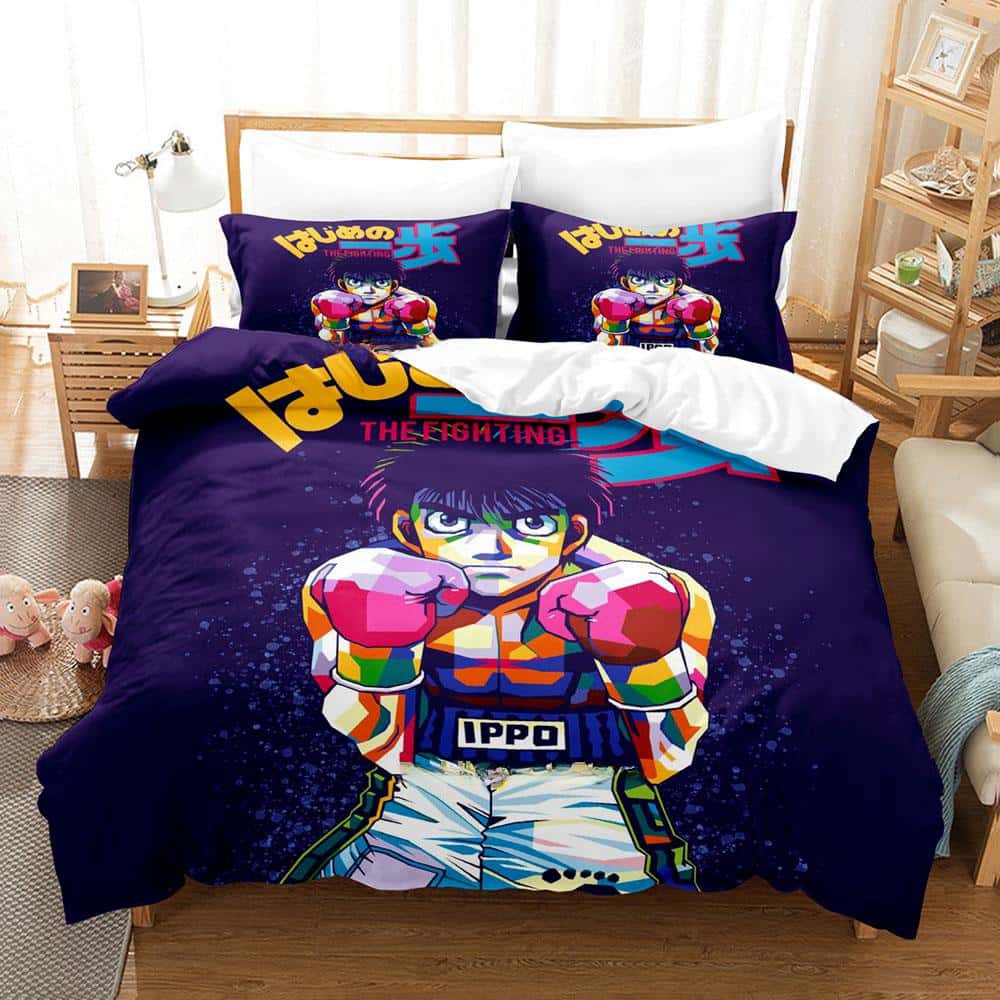 New Anime Hajime No Ippo Bedding Set Duvet Cover Comforter Bed Set Quilt Cover Pillowcase King Queen Twin Size Boys Girls Adult