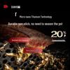 Sanhe 32cm 0-Coating 304 Titanium Stainless Steel Non-stick Induction Wok