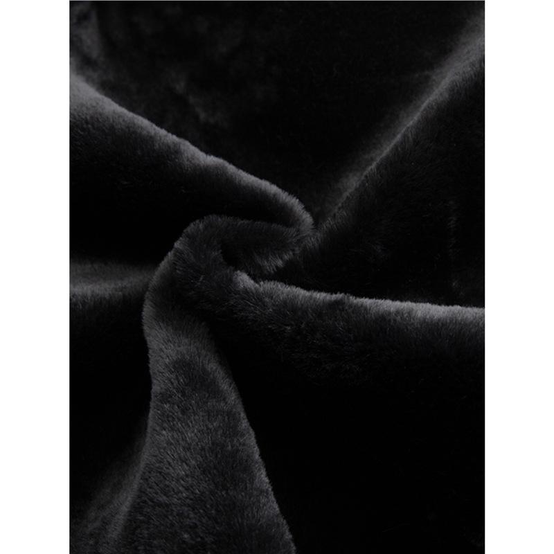 Winter Velvet Thickened One-Piece Fur Coat with Chinese Frog Buttons for Middle-aged and Elderly Women