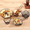 1Pcs with Handle Fryers Basket Food Storage Container Home BBQ Kitchen Tool Frying Tray Iron Mesh Net French Fries Holder