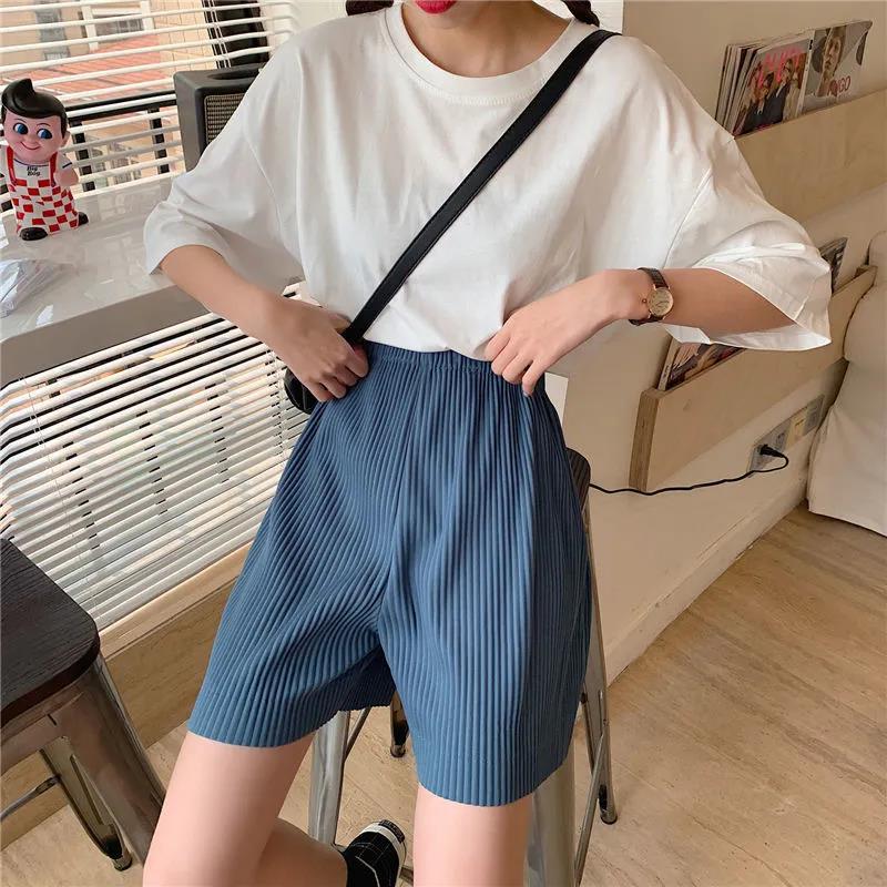 Sports Shorts Female Summer High Waist Student Loose Slimming Wide-leg Pants Women Loose Casual Five-point Pants