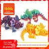 Eco-Friendly 3D Printed Dragon and Triceratops Dinosaur Skeleton Ornament Toy Figurine
