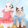 Princess-style Dog Clothes Striped Cat Carrier Dresses Cat Dresses Pet ClothesDog Supplies