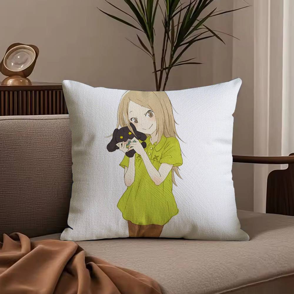 Anime b-Bunny d-Drop Pillow Case Anti-dustmite Pillowcase Invisible zipper silky short plush Sofa cushion cover