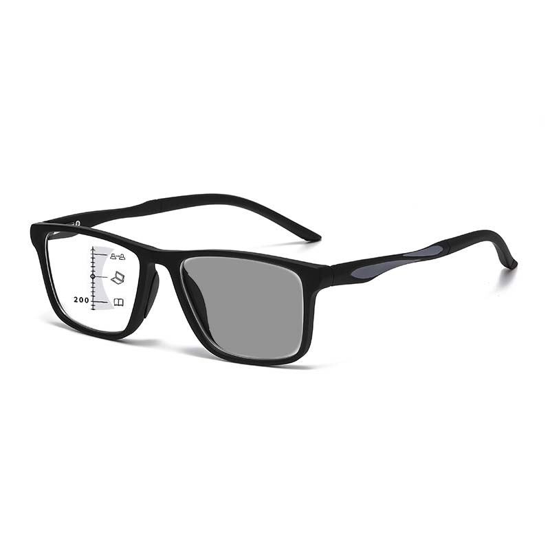 Sports Landscape Photochromic Multifocal Reading Glasses High Definition Far and Near Dual-use Anti Blue Light Glasses