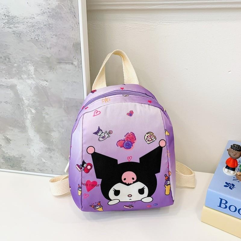Disney Mickey Minnie Hello Kitty Kuromi My Melody Pattern Children Backpack For Kindergarten Kids