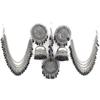 Shining Diva Fashion Latest Oxidised German Silver Antique Design Stylish Traditional Maang Tikka Jhumka Earrings Jewellery Set for Women