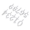20PCS Number Candle Holder Set Reusable Metal Numeral Birthday Cake Candle Holders Cake Topper Decoration for Party Celebration