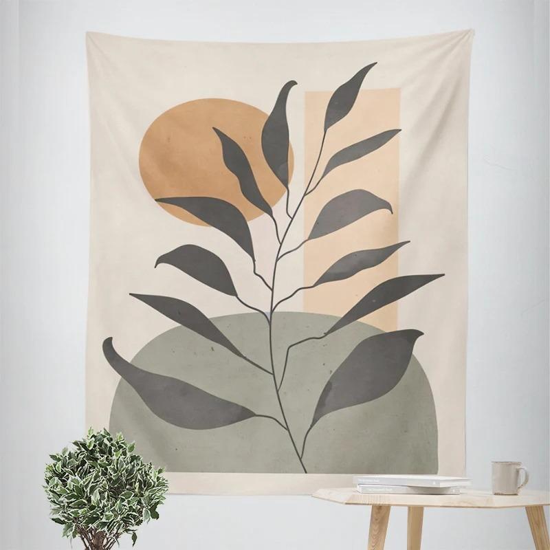 Simple Illustration Style Decorative Tapestry Home Wall Decoration Office Living Room Tapestry