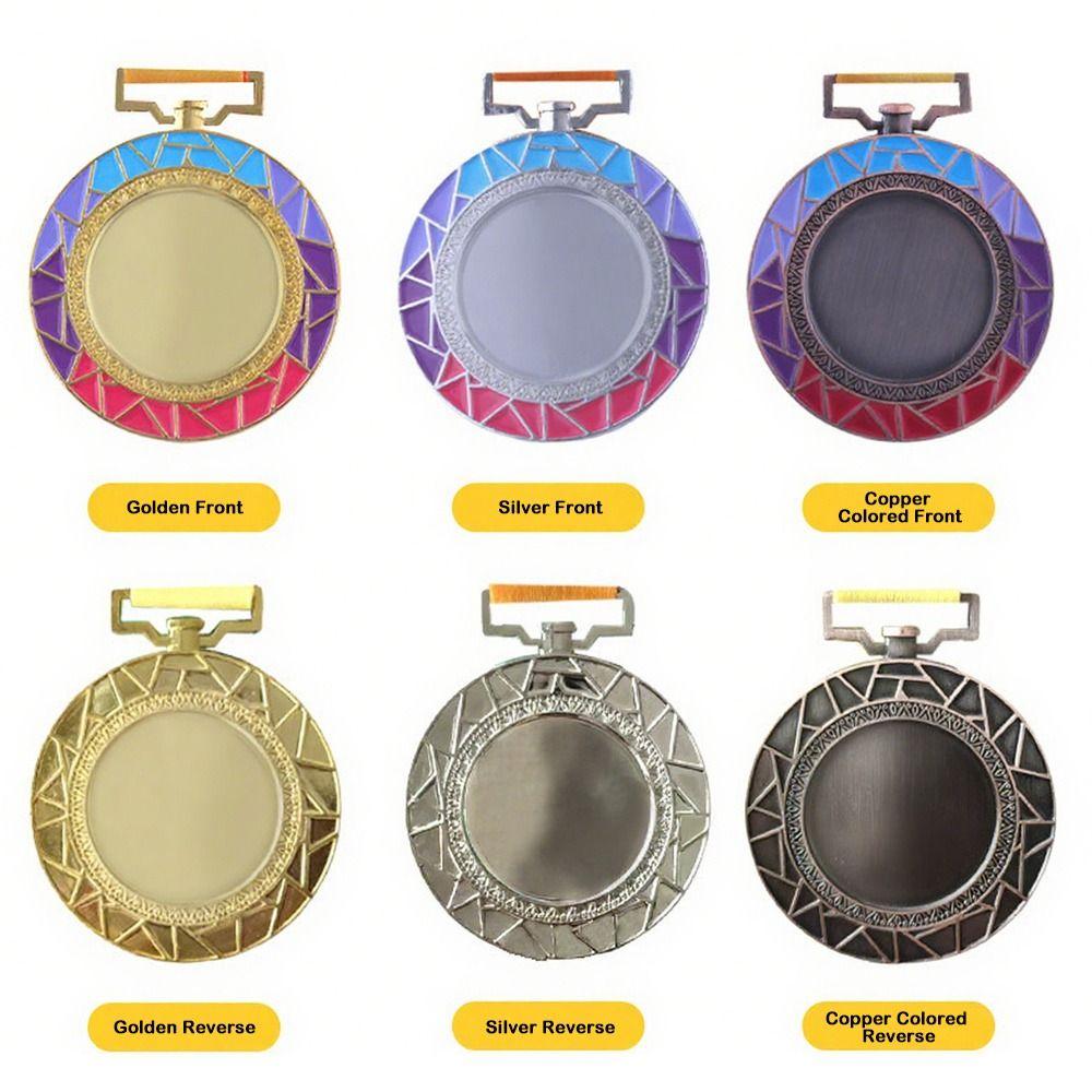 Gold Silver Bronze School Sports Meet Medals 6.5cm Children's Medals  School Sports Meet