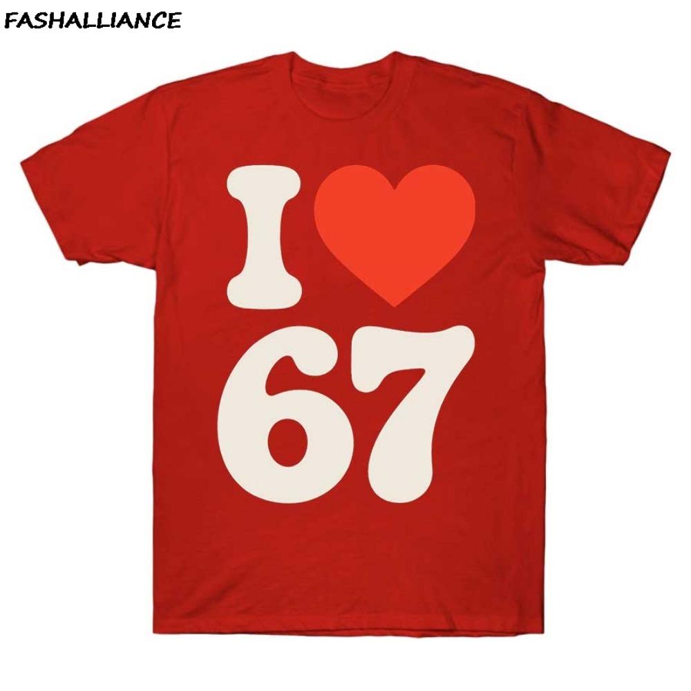 Sechs Sieben 67 Meme T-Shirt für Herren Damen Hip Hop Streetwear Kurzarm Tops 100% Baumwolle T-Shirt