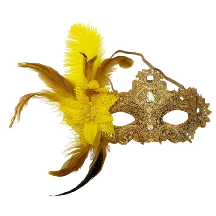 Kunststofffeder Strasssteine Maske Halloween Party Zubehör Leichtes Design Für Cosplay Und Soziale Veranstaltungen