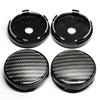 4 teile/satz 60mm mit 56mm Aluminium + Harz 3D Carbon Faser Muster Logo Auto Rad Center Hub Kappe staubdichte Abdeckung Felge Zubehör
