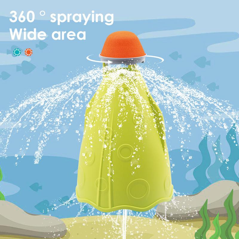 Kid Octopus Sprinkler Rotating Water Spray Toy Splashing Summer Backyard Garden Yard Lawns Beach Fun Toy Cartoon Outdoor Game
