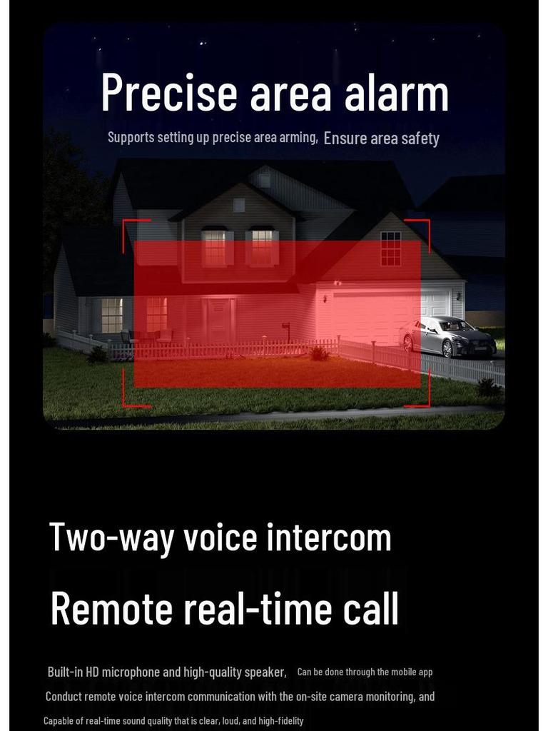 V380APP 360° Wireless Outdoor Night Vision 4G Camera with Remote Mobile Access