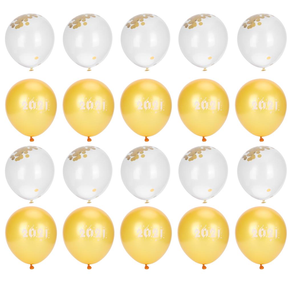 Pailletten-Ballon-Set Heimdekorativer Ballon Zubehör für Abschluss 2021 Neujahrsparty