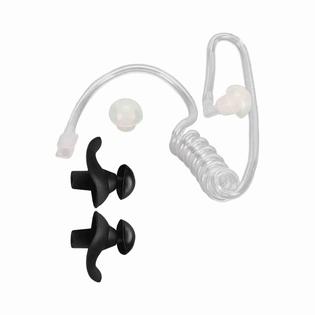 Acoustic Coil Tube Universal Replacement Acoustic Tube with Silicone Earplugs for Two Way Radio