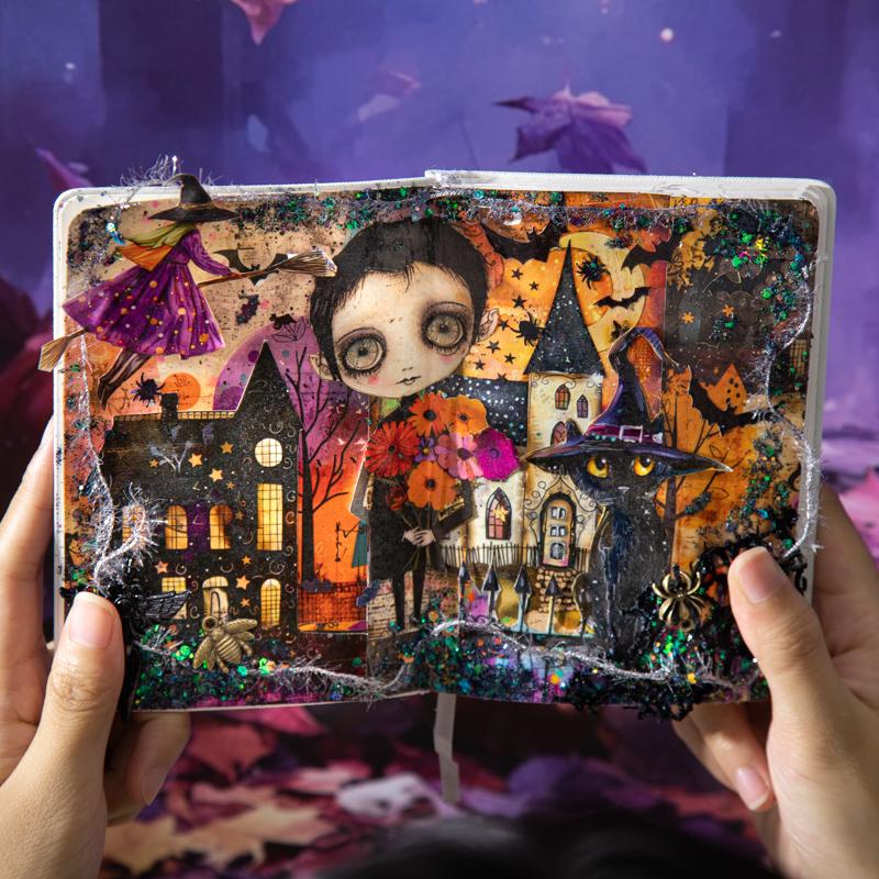 2m/roll Celtic Town Series Decor Halloween Washi Tape Creative Planner Handbook Collage DIY Scrapbook Material Masking Tape