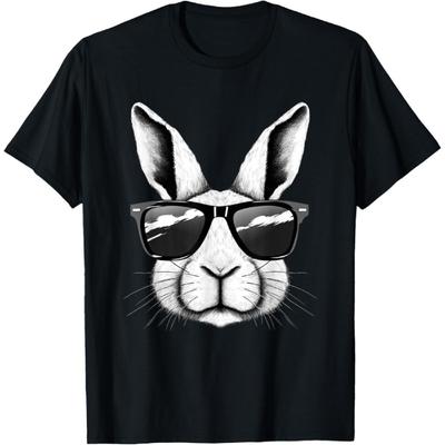 Coole Kaninchengesicht Sonnenbrille Lustiges Osterhase Kaninchen T-Shirt