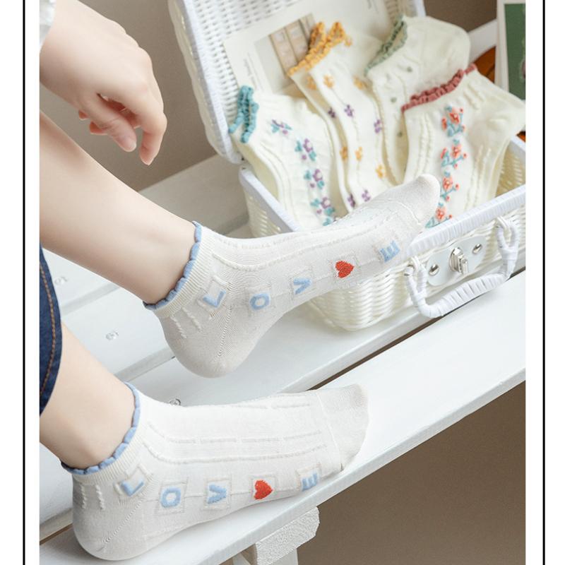 Women's Short Socks, Shallow-cut, Instagram, Trendy and Cute Japanese Spring and Autumn Style Low-top Short Socks, Summer Boat Socks