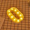 Alphabet LEDs Light Standing Letters Sign with Bulbs Night Lamp Warm White Constant Bright Light Effect 2 * AA Cell Operated IP54 Water Resistance