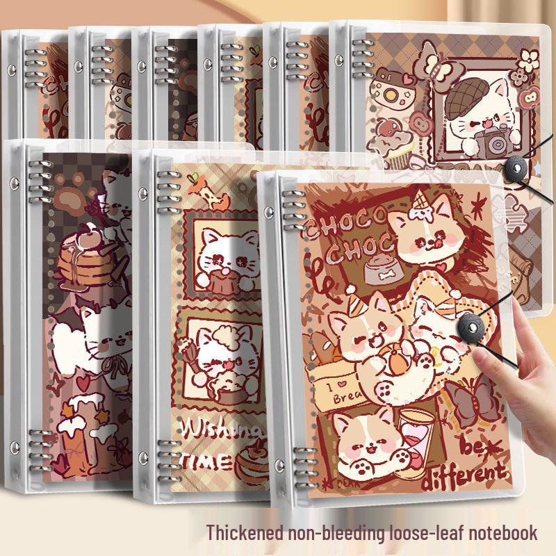 High-Value Meow Fun B5 Loose-Leaf Notebook - Thick Metal Binder for Students
