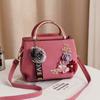 Ladies bag floral feature handbag fashion women's bag hairball pendant shoulder messenger bag bags
