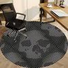 1pc Skull Pattern Carpet, Round Non Slip Durable Large Size Office Carpet, Suitable for Office