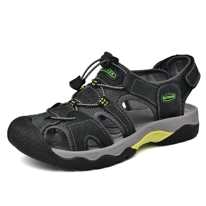 

Чоловіче літнє шкіряне пляжне взуття 44 сірий