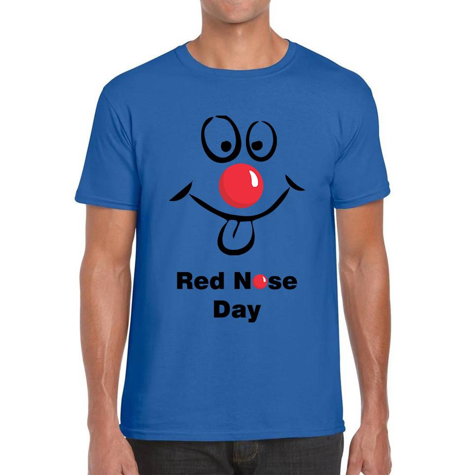 Comic Relief Red Nose Day Funny Emoji Face Unisex Mens T Shirt Womens Tops Tees 2XL