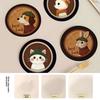 Cartoon Animal Coasters With Absorbent Silicone For Office Desk And Dining Protection