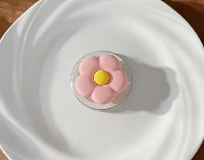 3D Girly Heart & Flower Magnetic Phone Holder - Cute Macaron Color Airbag Stand