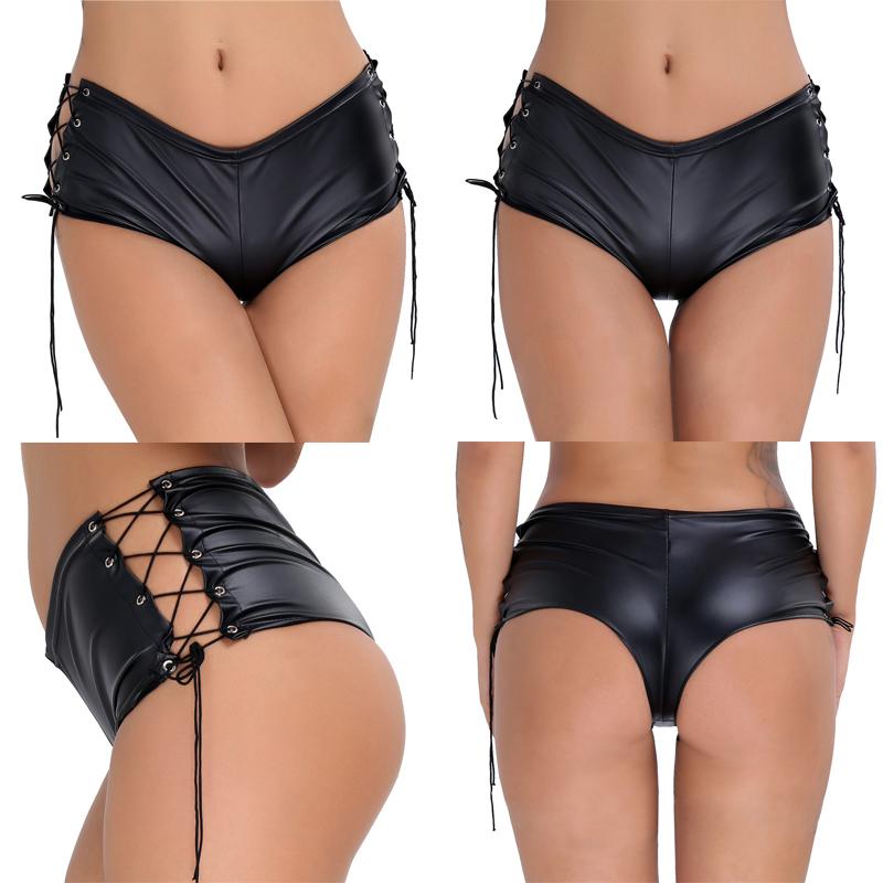 Sexy Women's Patent Leather Lace Up 