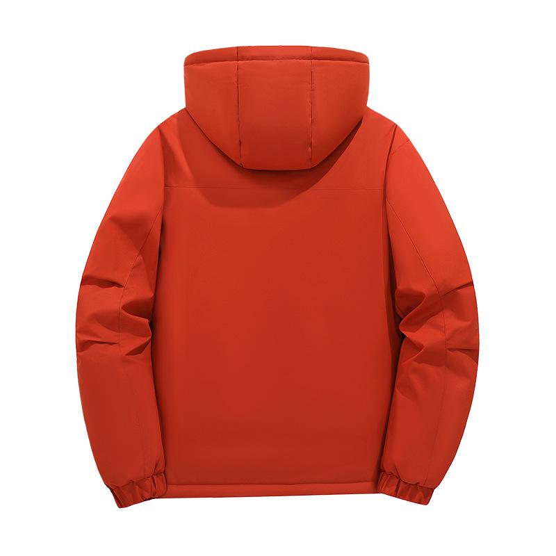 Unisex Graphene Windproof Jacket: Thick, Warm, Solid Color for Outdoor Sports & Mountaineering