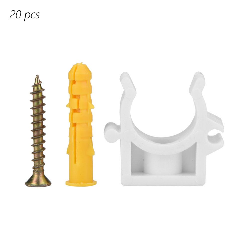 

20pcs 16202532mm U Shaped Combination Pipe Clamp Fixed Clips with Screws (16mm)