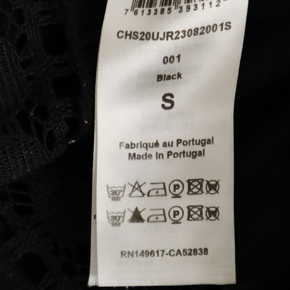 SEE BY CHLOE Kurzarm Langes Kleid S schwarz Damen Gebraucht
