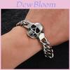 Titanium Steel Skull Mens Bracelet With Vintage Style For Fashionable Men
