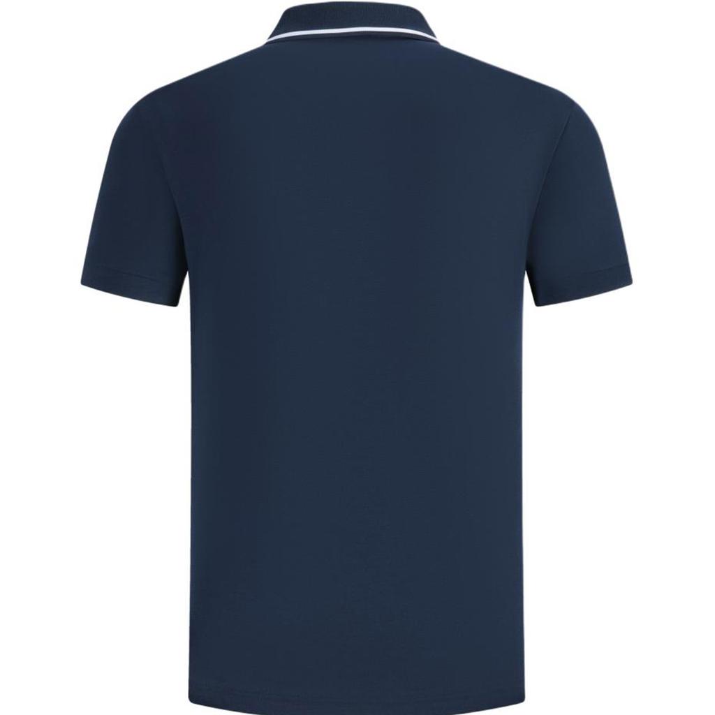 Emporio Armani EA7 SS24 Letter Logo Striped Print Short Sleeve Polo Shirt Men tops Navy-Blue 3DPF20-PJ03Z-1554