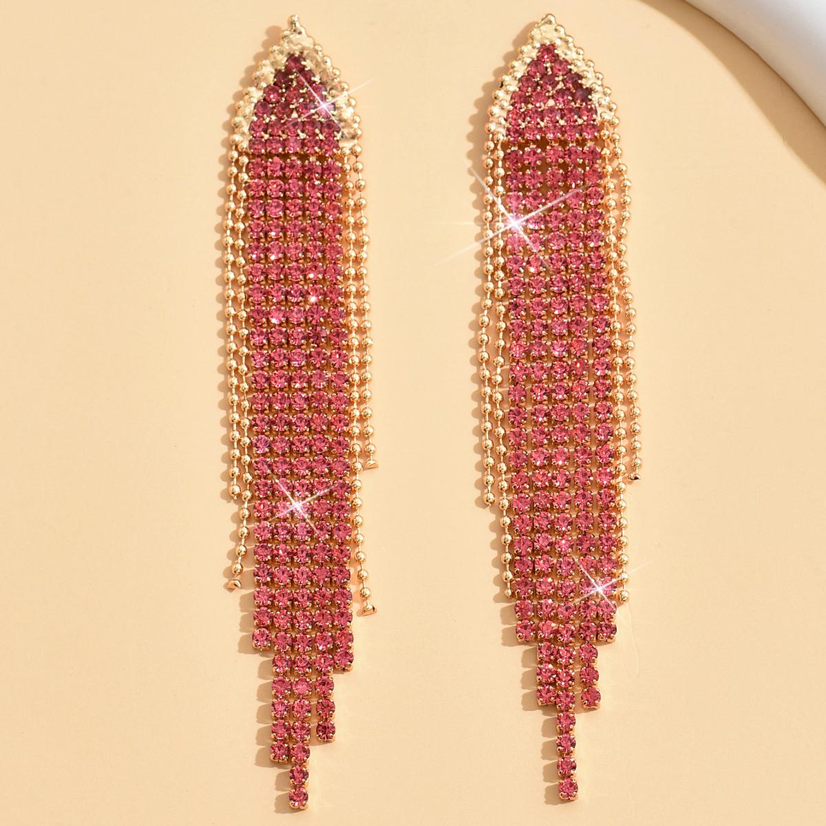 

2 шт. женские модные медные серьги-когти с длинной цепочкой-кисточкой для путешествий на открытом воздухе, карнавала, банкета, вечеринки, праздника, подарка