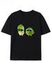 Fashion Playful Cool Cabbage Cat with Sunglasses Print TShirt Casual All Match Short Sleeve Top for Unisex and Women Korean Balck