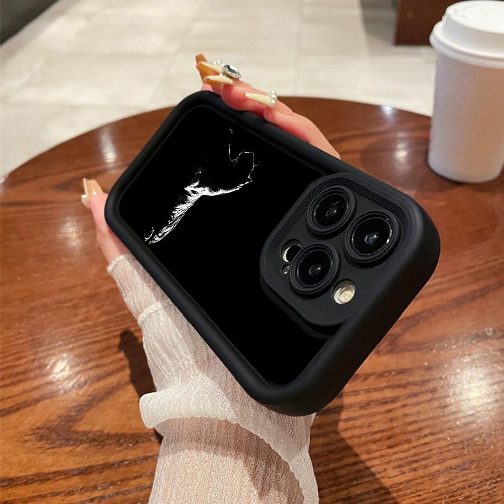 Ae86 Lion Black Design Art Ochronne Etui na Telefony Samsung S24 S23 S22 Ultra A15 A14 S21 FE A54 A12 A25 A35 A53 Angel Eyes TPU Tylna Obudowa