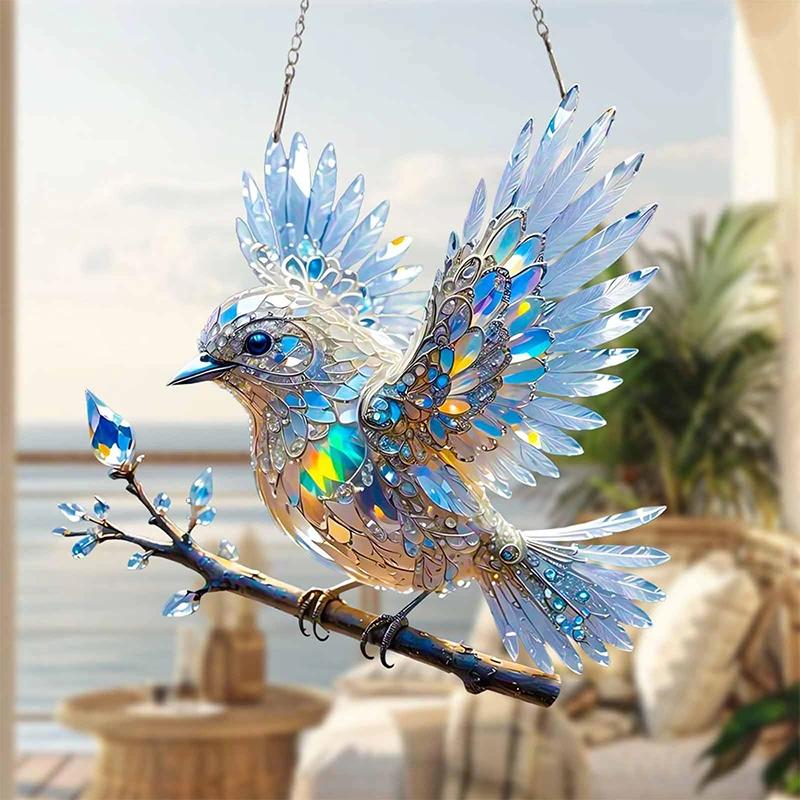 2D Flatt Krystallhimmel Glassmaleri Ornament Akryl Fugleheng Anheng Stue Gårdsplass Anheng Festivalscene Dekorasjon