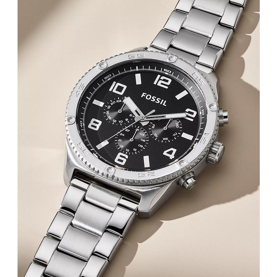 Fossil Men's Quartz Stainless Steel Three-Hand Watch Stainless Steel Case/Glass Mirror BQ2797