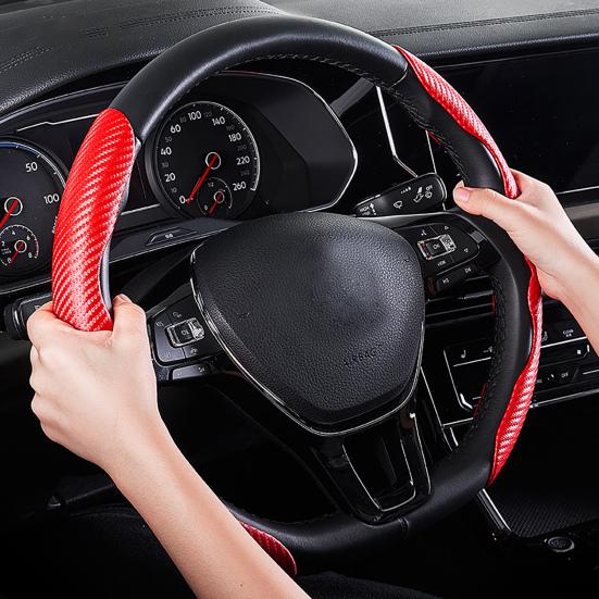 Coprivolante Auto In Pelle PU - Universale Per Diametri 36-38cm, Antiscivolo E Traspirante, Nero - Foto 5