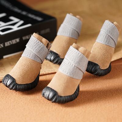 Sapatos para cães à prova d'água inverno pet dog antiderrapante chuva neve botas calçados para cães pequenos meias botas