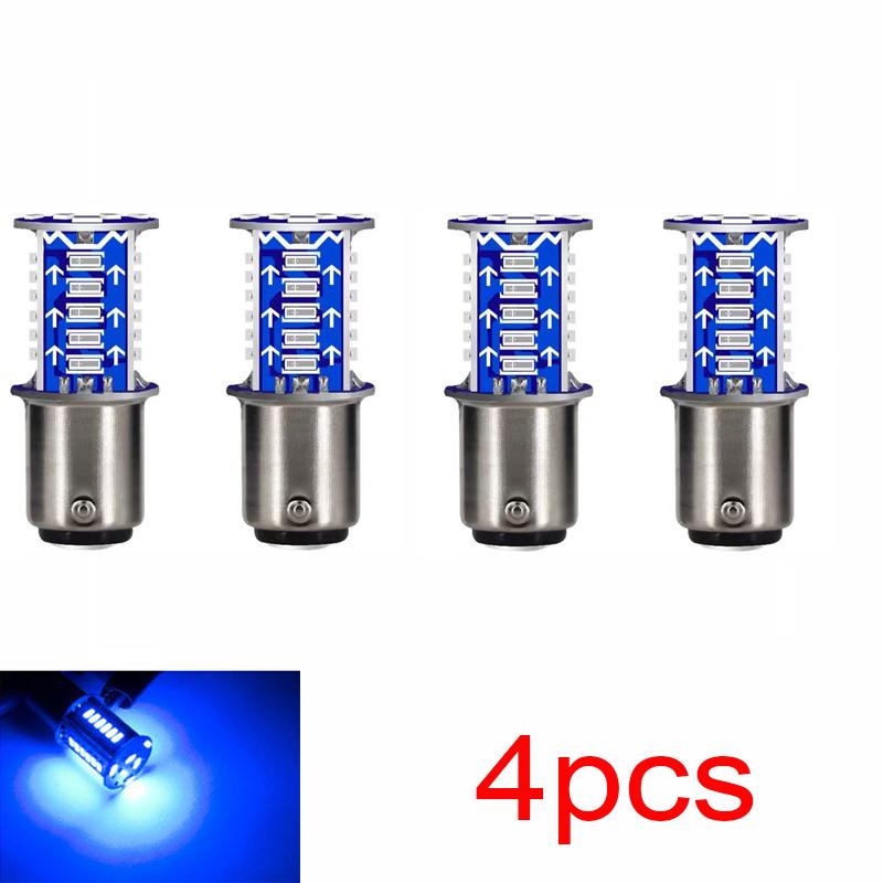 Motorcycle Brake Light LED Bulb Flasher 12V Flashing Turn Indicator Brake Lights Universal Red White Blue Tail Light Lamp Bulb